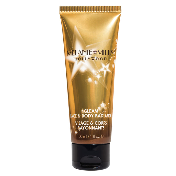 Melanie Mills Hollywood Gleam Face & Body Radiance All In One Makeup, Moisturizer & Glow Bronze Gold