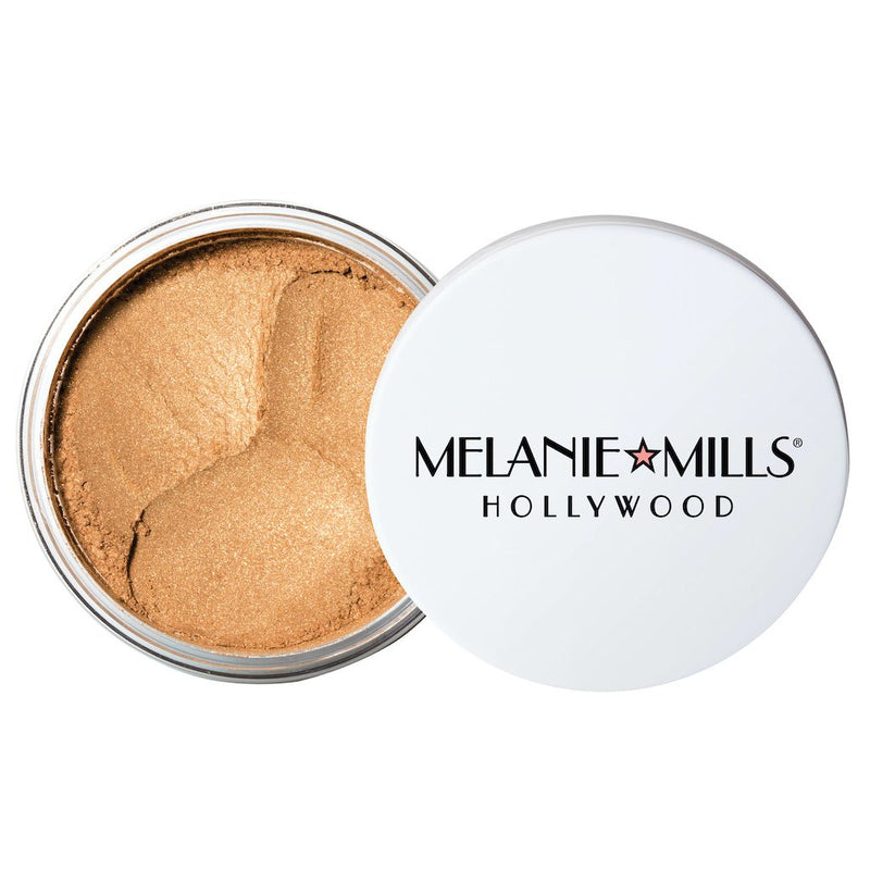 Melanie Mills Hollywood Gleam Radiant Dust Shimmering Loose Powder for Face & Body Bronze Gold