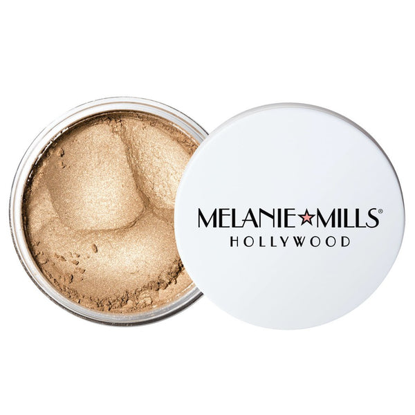 Melanie Mills Hollywood Gleam Radiant Dust Shimmering Loose Powder for Face & Body Disco Gold