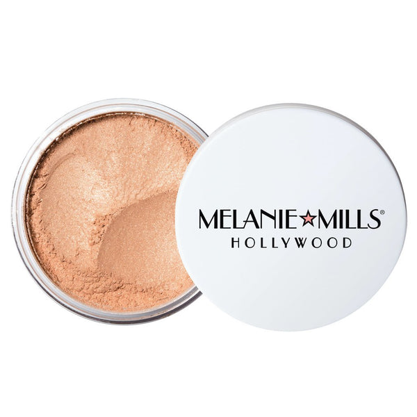 Melanie Mills Hollywood Gleam Radiant Dust Shimmering Loose Powder for Face & Body Rose Gold